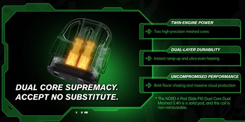 SMOK Nord 6 Pod With Dual Core Dual Meshed Coil