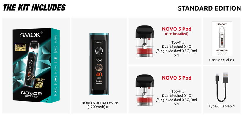 SMOK Novo 6 Ultra Kit Package