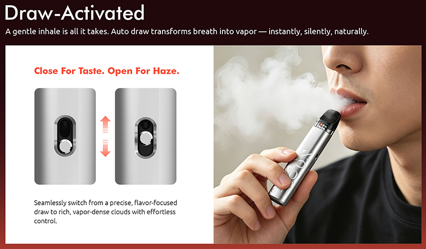 SMOK Novo Axis EZ Pod Kit Draw Activation