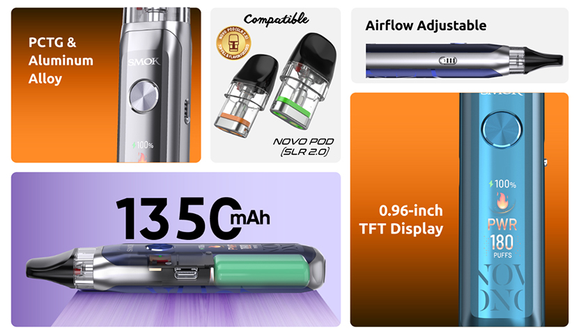SMOK Novo Axis Pod Kit Key Features