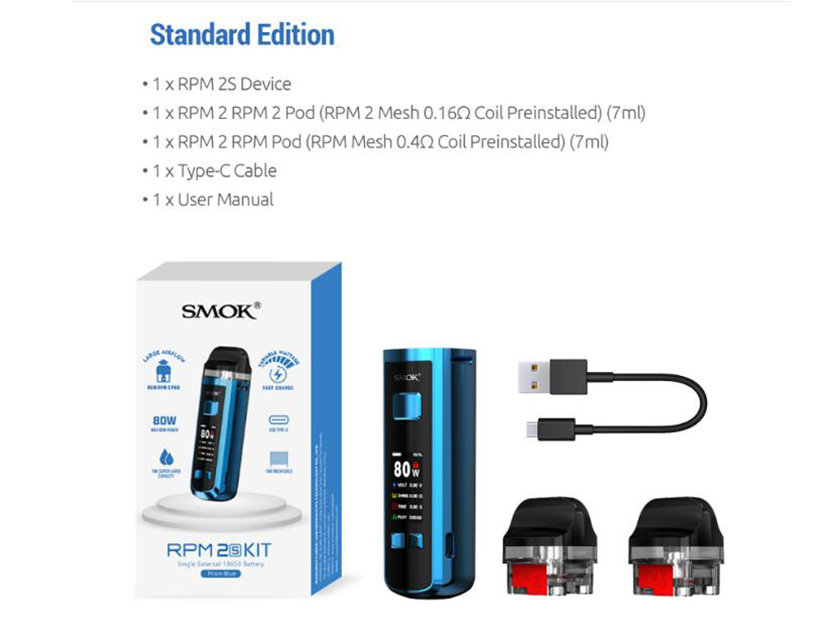 SMOK RPM 2S Kit Content