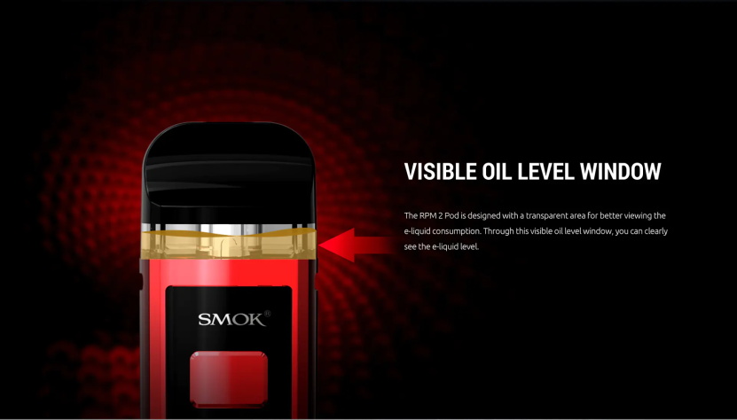 SMOK RPM 2 Pod Kit View Window