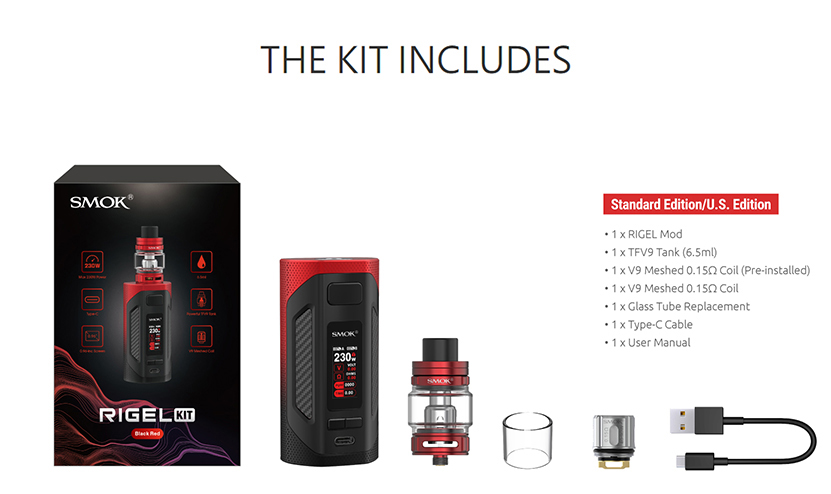 SMOK Rigel 230W Starter Kit Package