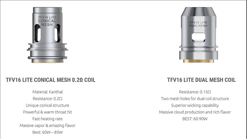 SMOK TFV16 Lite Replacement Coil 3pcs Features