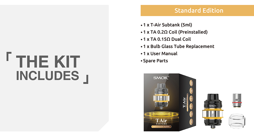 SMOK T-Air Subtank Package List