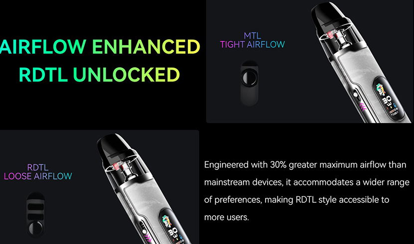 Vaporock X1 Pod Kit Airflow Enhanced
