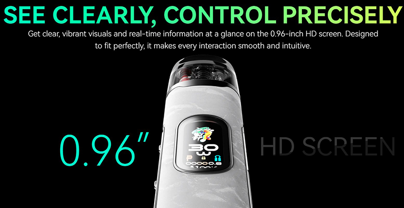 Vaporock X1 Pod Kit Screen