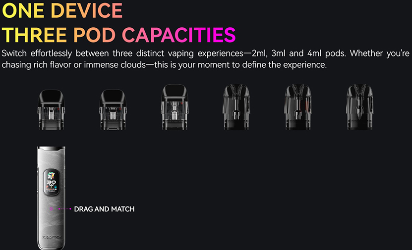 Vaporock X1 Pod Kit Three Pod Capacity