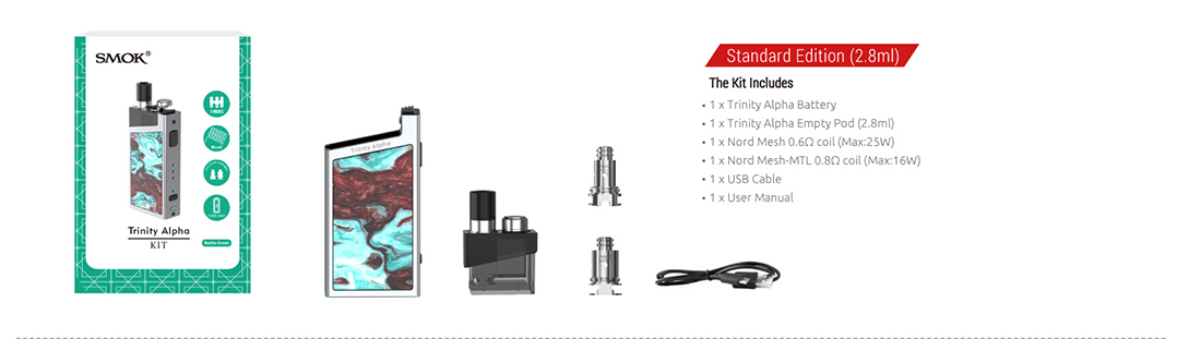 SMOK Trinity Alpha Pod System Kit 2.8ml