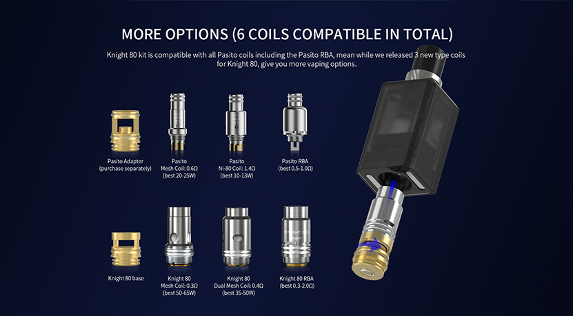 Smoant Knight 80 Pod Cartridge Compatible with 6 coils