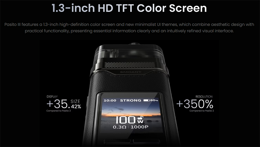 Smoant Pasito 3 Kit TFT Screen