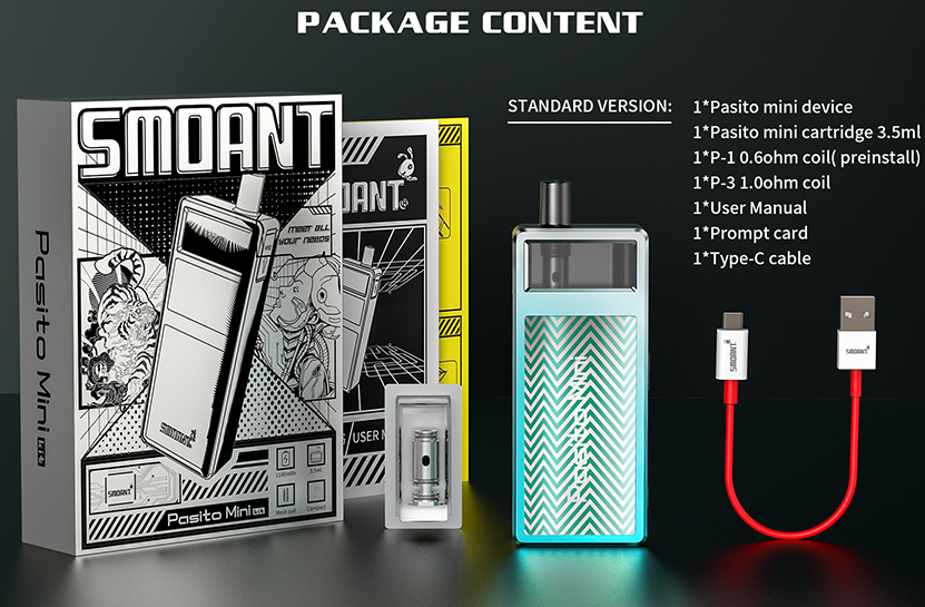 Smoant Pasito Mini Kit Packing List