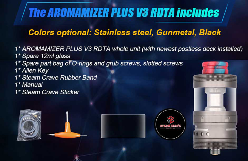Steam Crave Aromamizer Plus V3 RDTA Package