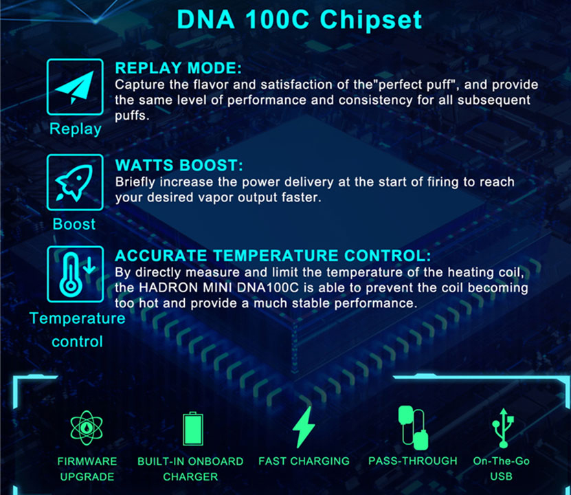 Steam Crave Hadron Mini DNA100C Combo Kit Feature 5