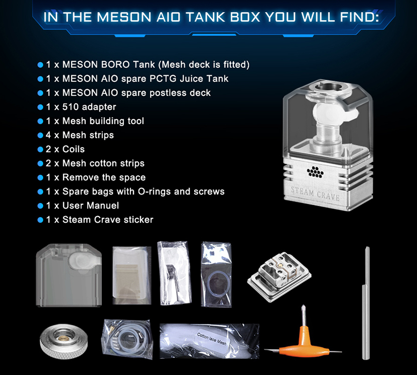 Steam Crave Meson Boro Tank Package