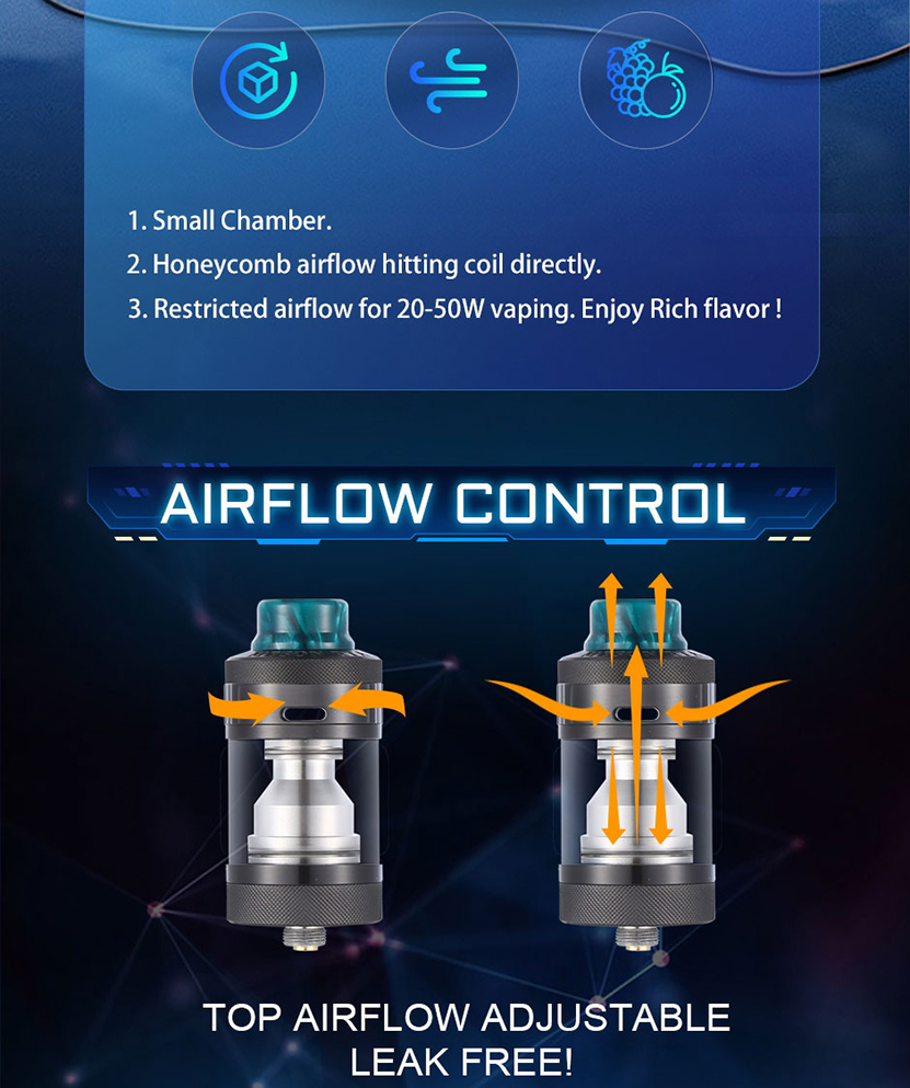 Steam Crave Meson RTA Airflow Control