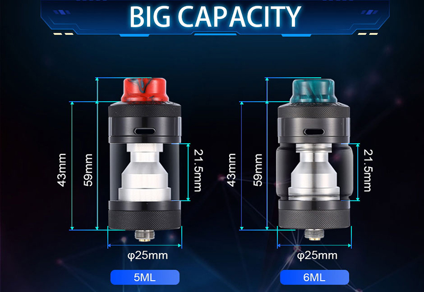 Steam Crave Meson RTA Capacity