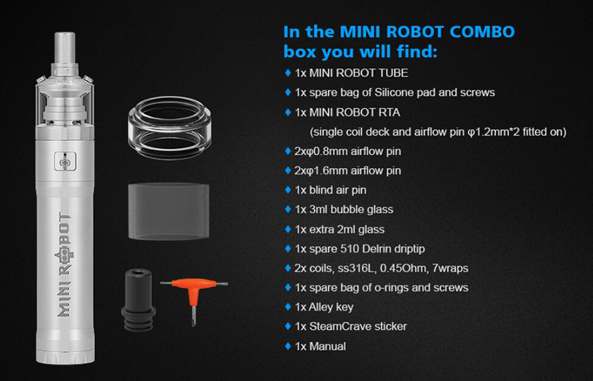 Steam Crave Mini Robot Combo Package