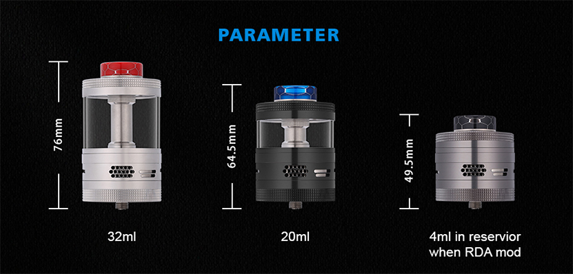 Steam Crave Titan RDTA parameter