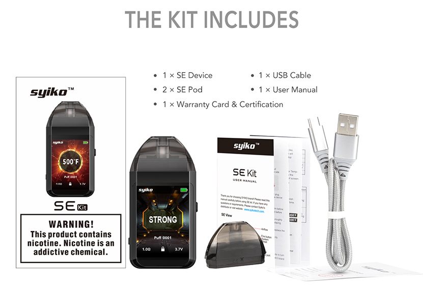 Syiko SE Pod Vape Kit packgae