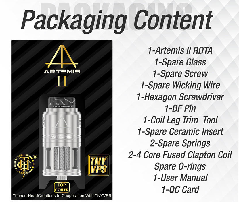 THC Artemis II TC RDTA Package