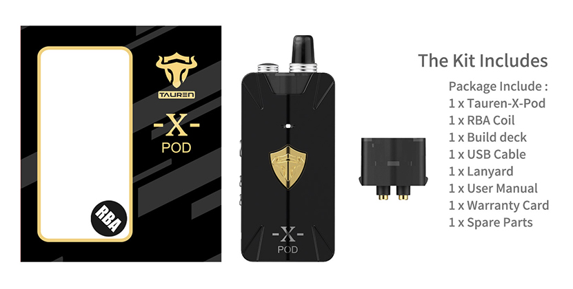THC Tauren X Pod RBA Kit Package