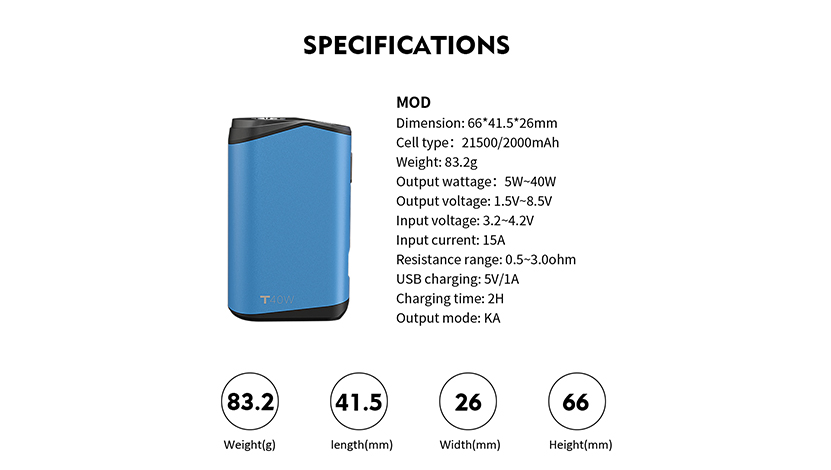 Tesla T40W Kit Features 15