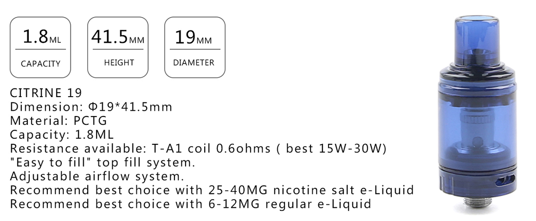 Tesla Citrine 19 Tank Parameters