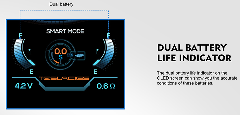 Shinyo 213W Box Mod Battery Life Indicator