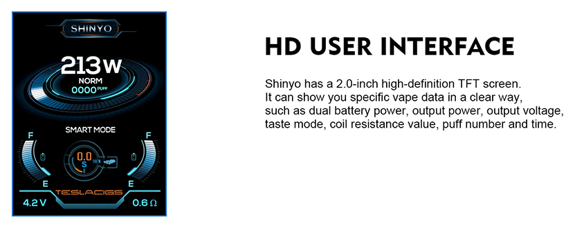 Tesla Shinyo TC Mod User Interface