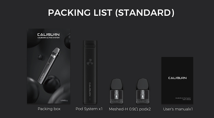 Uwell Caliburn A2 Pod System Kit 520mAh | The Vape Shop