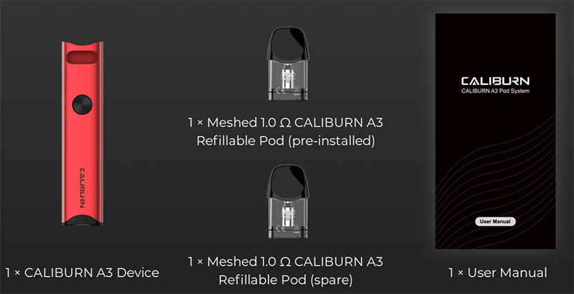 Uwell Caliburn A3 Kit Package