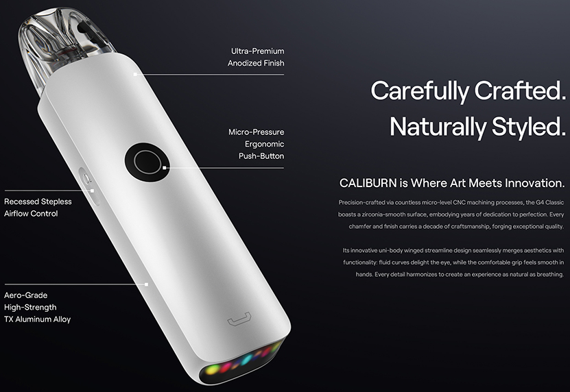 Uwell Caliburn G4 Classic Kit Carefully Crafted