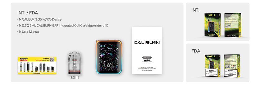 Uwell Caliburn G5 KOKO Kit Package