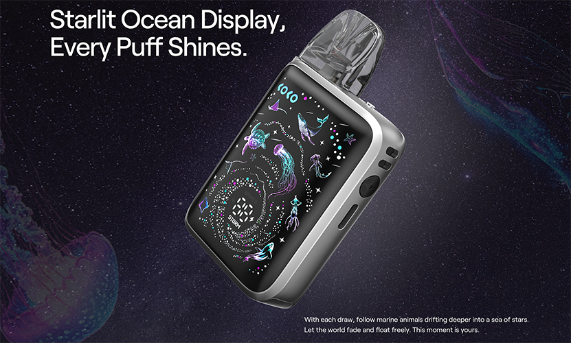Uwell Caliburn G5 KOKO Kit Starlit Ocean Display