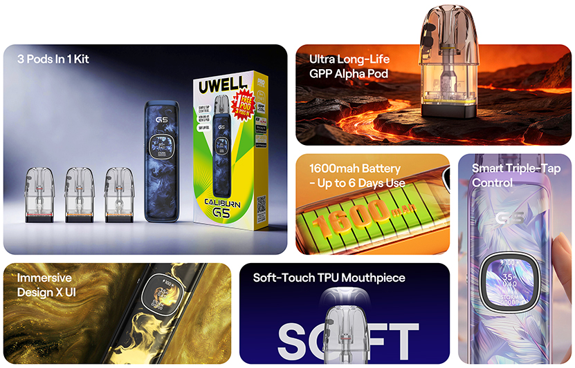 Uwell Caliburn G5 Kit Main Features