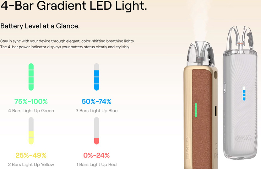 Uwell Caliburn G5 Lite Gradient LED Light