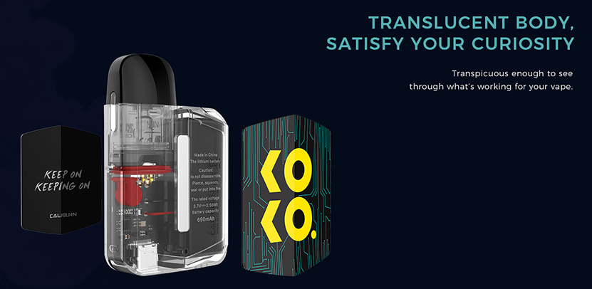 Uwell Caliburn KOKO Prime Vision Kit Translucent body 