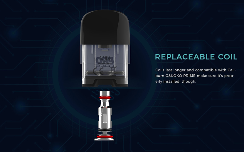 Uwell Caliburn KOKO Prime Vision Pod Kit Replaceable Coil