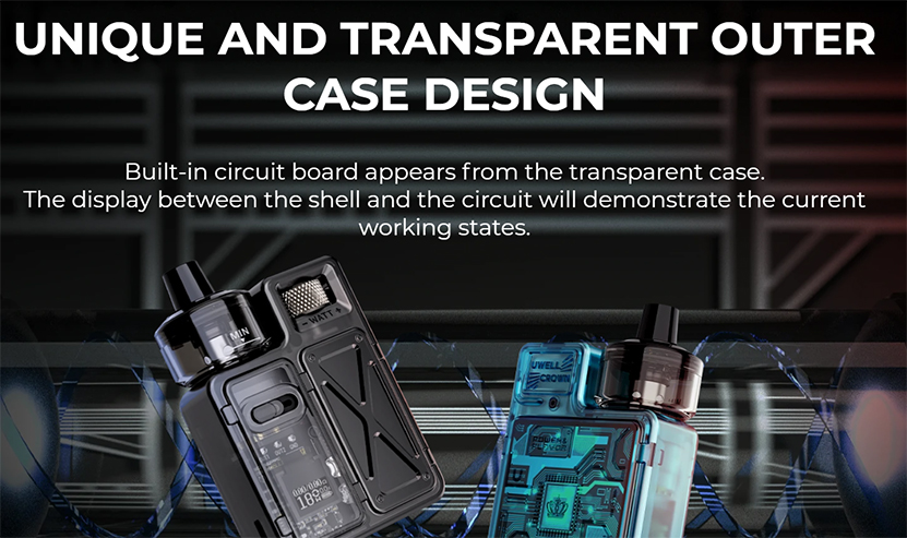 Uwell Crown M Pod Mod Kit Unique and Transparent Design