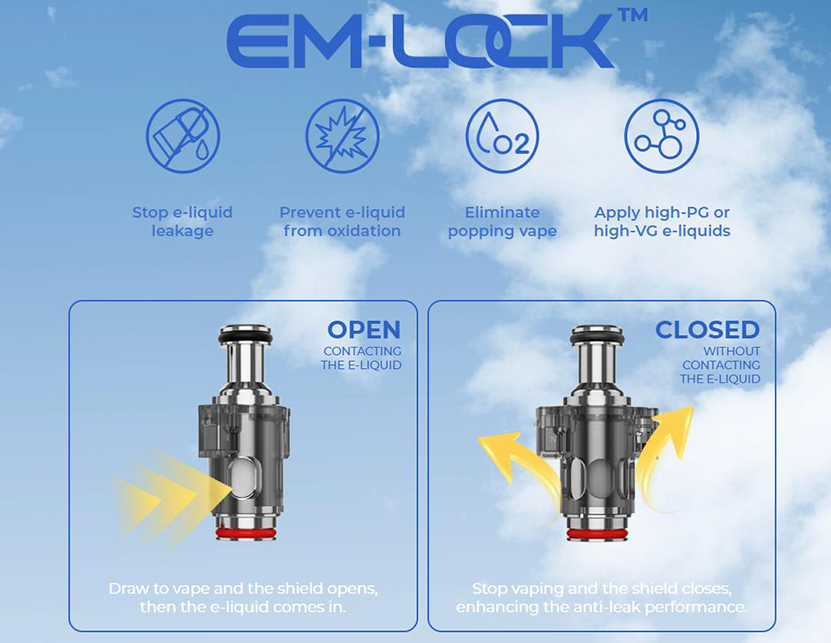 Uwell Dillon EM Pod Kit Functions