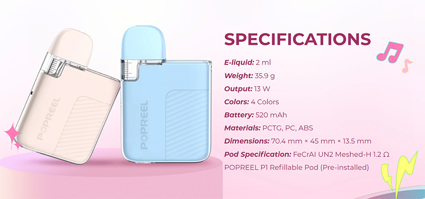 Uwell Popreel PK1 Kit Specification