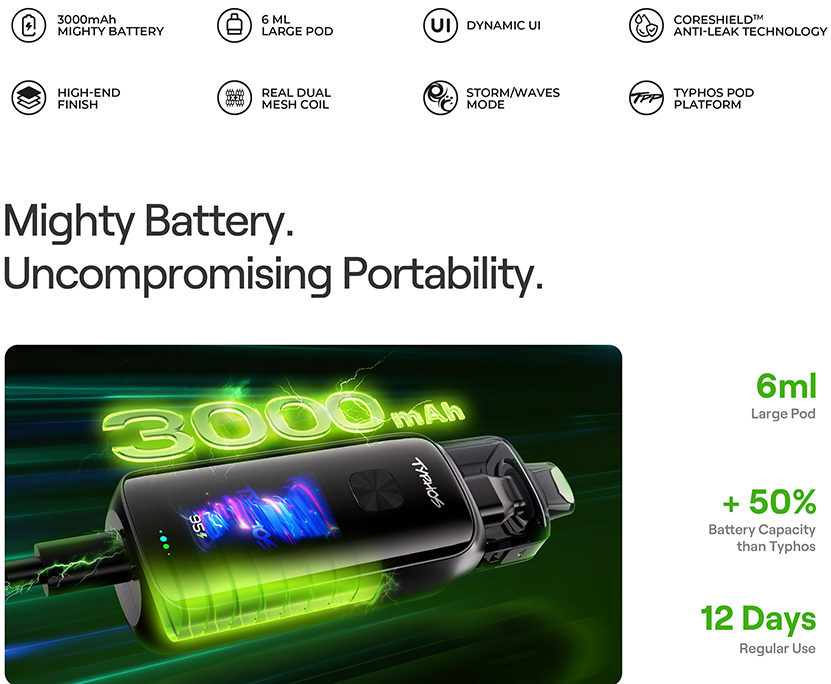 Uwell Typhos Pro Pod Kit Features