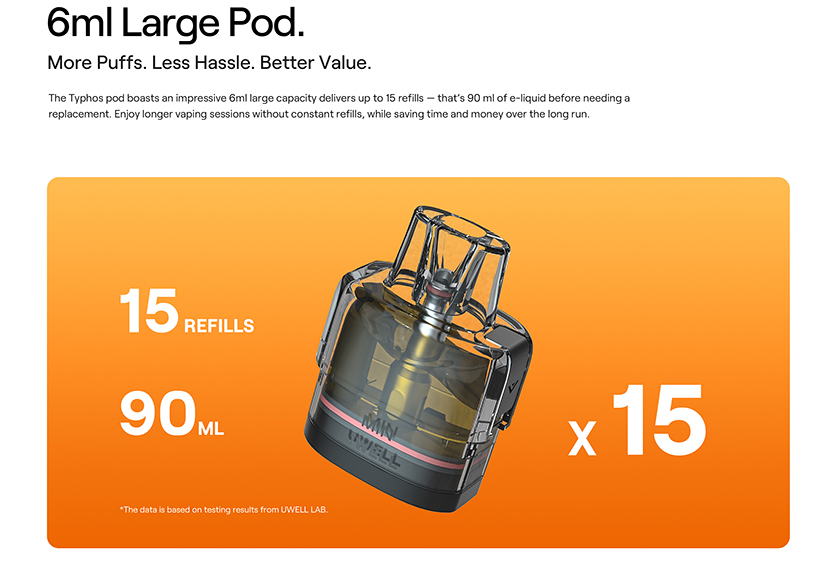 Uwell Typhos SE Pod System Kit 6ml