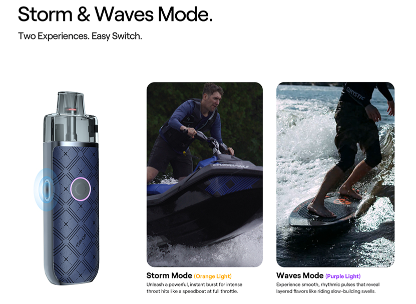 Uwell Typhos SE Pod System Kit Modes