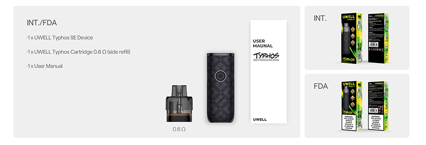 Uwell Typhos SE Pod System Kit Package