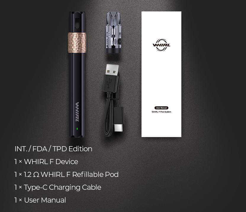 Uwell Whirl F Pod Kit Packing List