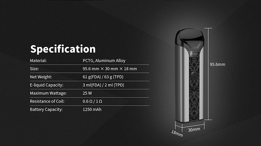 Uwell Crown Pod Kit Specification