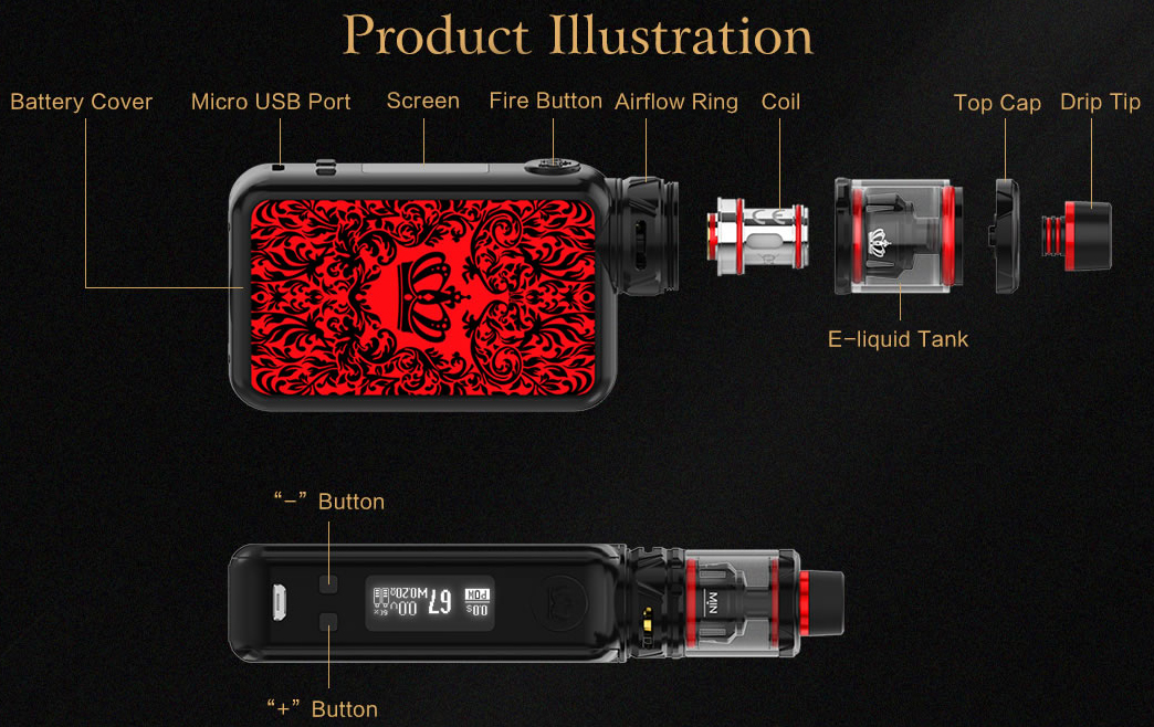 Uwell Crown 4 Vape Kit Features 1