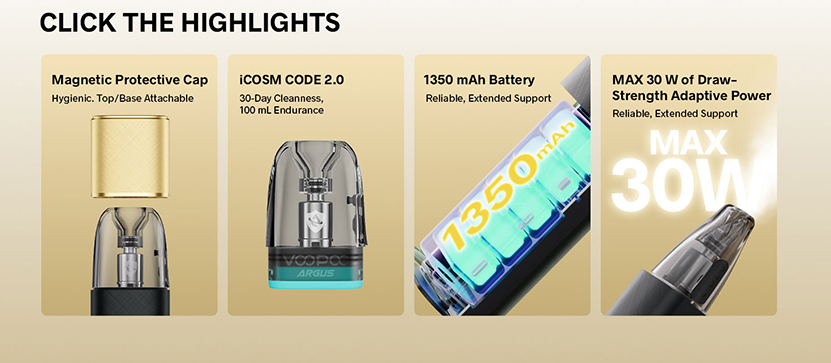 VOOPOO Argus Klyc Kit Hightlights